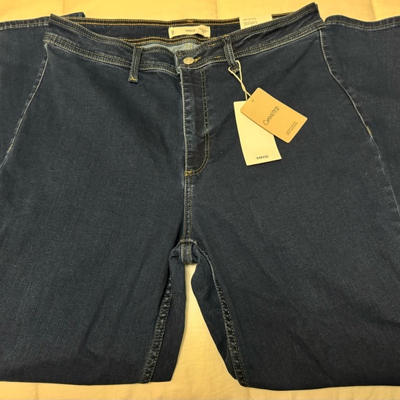 Mango High-waist Cotton Blend Jeggings in Dark Blue Denim - Picture 8 of 15
